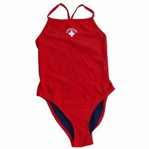 NEW eLifeguard Red Lifeguard One Piece Swimsuit Women’s EU 40